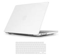TECOOL Cover Smerigliato per MacBook Pro 14 Pollici M5 M4 M3 M2 M1 Pro Max 2021-2026, Custodia Rigida Ultrasottile in Plastica e Copritastiera UE, Traslucido