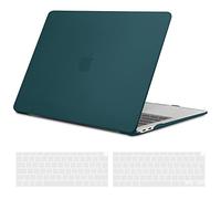 TECOOL Custodia MacBook Air 13 Pollici Retina M1 2020 2019 2018 A2337 A2179 A1932 con Touch ID, Case Cover Opaca Rigida Plastica Ultrasottile +Accessori Copritastiera Silicone, Deep Teal