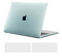 TECOOL Custodia MacBook Air 13 Pollici Retina M1 2020 2019 2018 A2337 A2179 A1932 Touch ID, Case Cover Trasparente Rigida Plastica Ultrasottile +Accessori Copritastiera Silicone, Verde Cristallo