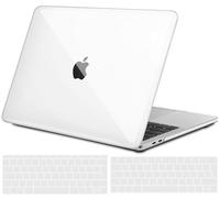 TECOOL Custodia MacBook PRO 13 Pollici 2022 2021 2020-2016 M2 M1 A2338/A2289/A2251/A2159/A1989/A1706, Case Cover Rigida Plastica Ultrasottile +Accessori Copritastiera Silicone, Trasparente