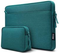 TECOOL Custodia protettiva per computer portatile da 15" e 15,6", per HP Lenovo Thinkpad Ideapad Dell Acer ASUS Chromebook Notebook, impermeabile, antiurto, con borsa per accessori, colore foglia di