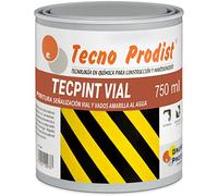 TECPINT VIAL by Tecno Prodist - (750 ml) GIALLO Vernice all'acqua, per segnaletica stradale, orizzontale, speciale per guadi e pavimento. Vernice Spartitraffico. Asciugatura rapida, atossica