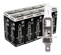 TECPO 10 lampadine alogene H1 per auto, 12 V, 55 W, P14,5S, set da 10 pezzi