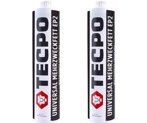 TECPO 2 x grasso universale multiuso 500 g EP2 grasso grasso grasso al litio grasso al litio universale utilizzabile a lungo termine, cuscinetto scorrevole resistente alle temperature e resistente