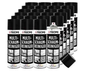 TECPO 24 x detergente multi schiuma, 500 ml, detergente per interni, plastica, dischi, tappezzeria, vetro, metallo, detergente attivo