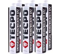TECPO 6 X grasso universale multiuso 500 g EP2 grasso grasso grasso al litio grasso al litio universale utilizzabile a lungo termine resistente alle temperature e cuscinetto a rotolamento resistente