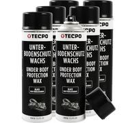 TECPO Cera protettiva per sottoscocca spray, 6 X 500 ml, protezione per sottoscocca cera, protezione anticorrosione
