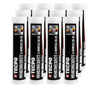 TECPO Grasso multiuso ad alte prestazioni, complesso Li 2N-30, 12 cartucce da 400 g, grasso a lunga durata, resistenza alla pressione, antiattrito e antiurto