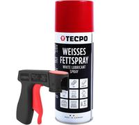 TECPO Grasso spray bianco, 400 ml, grasso lubrificante bianco Grease spray grasso bianco con elevato effetto strisciante, elevato carico di pressione per componenti mobili, protezione contro la