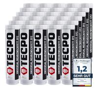TECPO Grasso universale multiuso EP2 400 g, cartuccia di grasso al litio, grasso universale, lubrificazione auto, impermeabile, grasso al litio KP2K-30 (30 x 400 g)