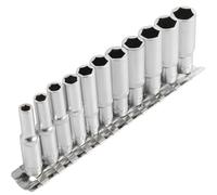TECPO Harley, set di chiavi a bussola da 3/16 - 1/2 dadi dodici CR-V, dimensioni 1/4", 11 pezzi