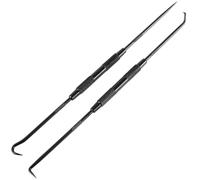TECPO Set di ganci di montaggio, 2 pezzi, ganci di smontaggio dritti a 90°, curvi, 45°, 220 mm, per auto, elettronica, strumenti di manutenzione per tubi e guarnizioni