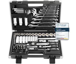 TECPO Set di utensili per pollici Harley a bussola, dadi dimensioni set scatola a cricchetto