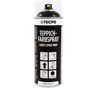 TECPO Vernice spray per tappeti, 1 x 400 ml, colore nero, spray per tappeti auto, tappetini, baldacchino, tessuto, gomma, plastica, per interni