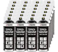 TECPO Vernice spray per tappeti, 24 x 400 ml, colore nero, spray per tappeti auto, tappetini, baldacchino, tessuto, gomma, plastica, per interni