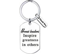 Tecreo Boss Coach - Portachiavi con scritta in lingua tedesca "Great Leaders Inspire Greatness in Others, regalo di ringraziamento, portachiavi per allenatore, chef, colleghi