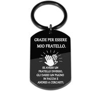 Tecreo Fratello regalo portachiavi per fratelli Big Little Brother in Law di Sorella, divertente per uomini, migliore amico, regalo di compleanno, ringraziamento per i miei fratelli, Nero