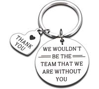 Tecreo Portachiavi in argento con scritta in inglese "We wouldn't be the team that we are without you", regalo di ringraziamento per allenatore, capo, collega, Argento, M