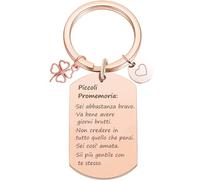 Tecreo Portachiavi inciso con Piccoli Promemoria, un Regalo per la Salute Mentale. Sei una Grande Chiave, con Ispirazione, Regalo per Ragazze, Sorella, Figlia, Nipote, Migliori Amici