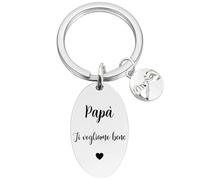 Tecreo Portachiavi Papa Ti Vogliamo Bene, Regalo Papà Uomo Portachiavi Personalizzato Regalo Festa del Papà
