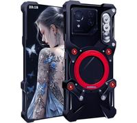 TECSHINE Custodia per Cellulare per ASUS ROG Phone 8 Pro, Cover per ROG 8, Bordo Metallico del Telefono, Mostro Meccanico, Armatura -Nero
