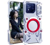 TECSHINE Custodia per Cellulare per ASUS ROG Phone 8 Pro, Cover per ROG 8, Bordo Metallico del Telefono, Armatura -Argentato