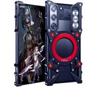 TECSHINE Custodia per Cellulare per Nubia Redmagic 10S Pro, Cover per ZTE Red Magic 10S Pro+, Bordo Metallico del Telefono, Armatura -Nero