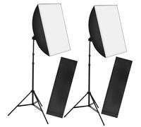 2x Kit Illuminazione Studio Softbox Set Fotografia Luce + Borsa per Transporto [EEK: F]