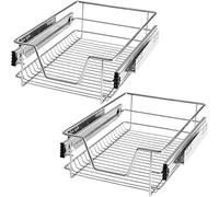 TecTake 800306 Cassetti da Cucina con ripiano telescopiche - Disponibili in Diverse Misure e Quantità - (2X per 40 cm | No. 403438)
