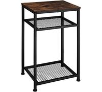 tectake 800916 Tavolino York, Tavolino alto dall’aspetto industrial di gran moda,Montaggio semplice e rapido (Industriale Scuro)