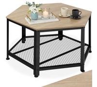 TecTake 800927 Tavolino da salotto Norwich, Piedi in plastica regolabili in altezza, Montaggio semplice (industrial chiaro)