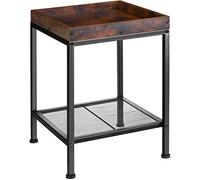 tectake 800941 Tavolino Rochester Due ripiani d’appoggio, Stabile e sicuro (industrial scuro)