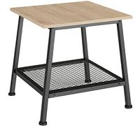 tectake 800942 Tavolino Bedford, Piccolo tavolino in tipico design industriale, Piastra MDF marezzata con rivestimento protettivo in melammina (industriale chiaro)