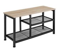 tectake 800949 Scarpiera Taunton, Piedi in plastica regolabili in altezza, Montaggio semplice (industriale chiaro)