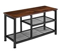 TecTake 800949 Scarpiera Taunton, Piedi in plastica regolabili in altezza, Montaggio semplice (industriale scuro)