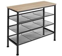 TecTake 800950 Scarpiera Wolverhampton, Stabile e sicura, Piedi in plastica regolabili in altezza (industriale chiaro)
