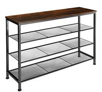 TecTake 800952 Scarpiera Portsmouth, Tre ripiani in reticolato, Stabile e sicura (industriale scuro)