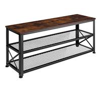 TecTake 800953 Scarpiera Blackpool, Pannello MDF marezzato, Due ripiani in reticolato (industriale scuro)