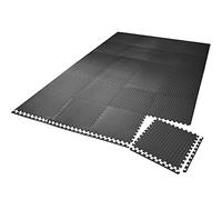 tectake 800958 Set di 24 tappetini di protezione, impermeabile all’umidità, termoisolante (Nero)