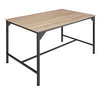 TecTake 800969 Tavolo da pranzo Belfast, Pannello MDF effetto legno, Stabile telaio in acciaio (industriale chiaro)