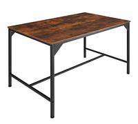 TecTake 800969 Tavolo da pranzo Belfast, Pannello MDF effetto legno, Stabile telaio in acciaio (industriale scuro)