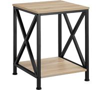 tectake 800976 Tavolino Carlton, Utilizzabile in modo versatile, Piedi in plastica regolabili in altezza (industriale chiaro)