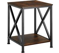 TecTake 800976 Tavolino Carlton, Utilizzabile in modo versatile, Piedi in plastica regolabili in altezza (industriale scuro)