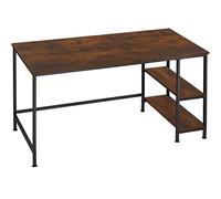 TecTake 800993 Scrivania da computer Cantone, Pannello in truciolato effetto legno, Robusto telaio in acciaio (industriale scuro)