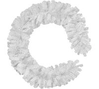 tectake 801071 Festone Natalizio, Decorazioni Natalizie, Ghirlanda di Pino, Adatta per Feste, Effetto Realistico, 270 cm -disponibile in Diversi Colori (Bianco | No. 403319)