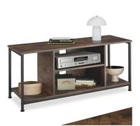 tectake 801079 Mobile da TV, Stabile telaio in acciaio, 4 Ripiani aperti (industriale scuro)