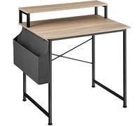 TecTake 801130, Robusto telaio in acciaio, Ripiano sul tavolo (120 cm industriale scuro)