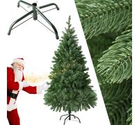 tectake® Albero di Natale Artificiale, 140 cm, 470 Punte, Albero di Natale Verde con Supporto, Aspetto Naturale, Facile da Pulire, Montaggio Rapido, Peso 3,5 kg