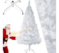 tectake® Albero di Natale Artificiale con Supporto, Aspetto naturale - ottimo per Natale Decorazioni Casa, Alberi Natale, con Base Albero di Natale, Christmas Tree - Bianco, 180 cm