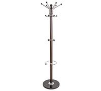 TecTake Appendiabiti da Terra attaccapanni Stand Appendiabiti Guardaroba Nuovo con portaombrelli e Supporto per Borse - Disponibile in Diversi Colori - (Nero-Marrone | No. 401033)